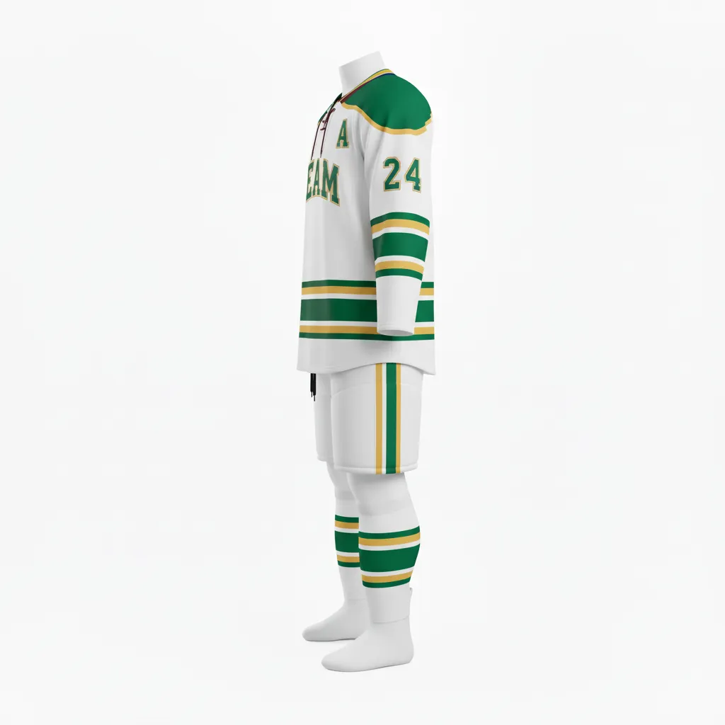 Custom Ice Hockey Home Uniform - Custom Design - Tradition - Side View - HAMCO Sports Inc.