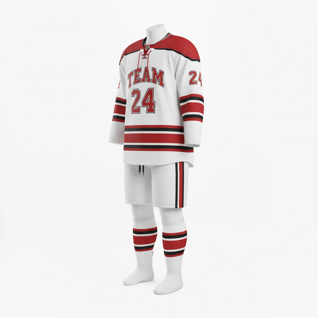 Custom Ice Hockey Home Uniform - Custom Design - Power - Front View - HAMCO Sports Inc.