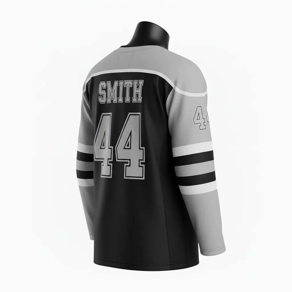Custom Ice Hockey Practice Jersey - Silver - Practice - Back View - HAMCO Sports Inc.