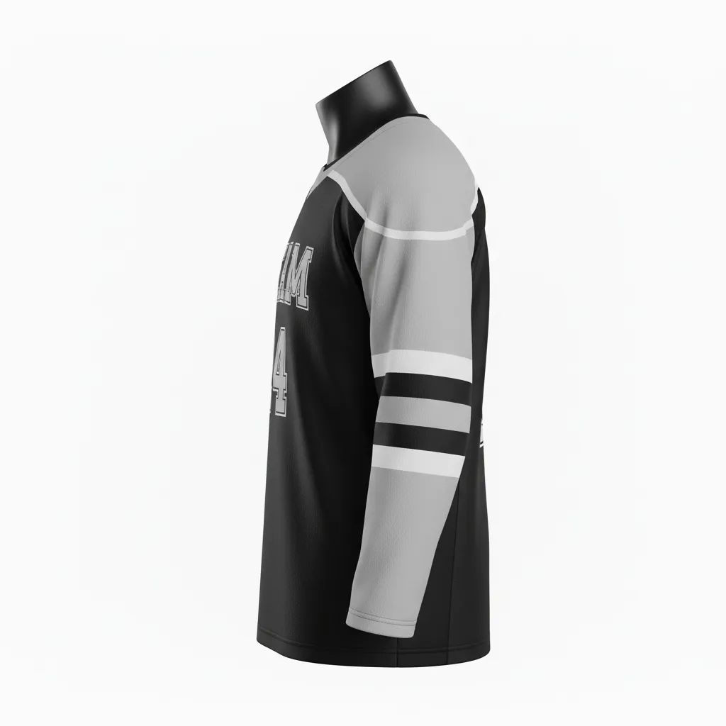 Custom Ice Hockey Practice Jersey - Silver - Practice - Side View - HAMCO Sports Inc.