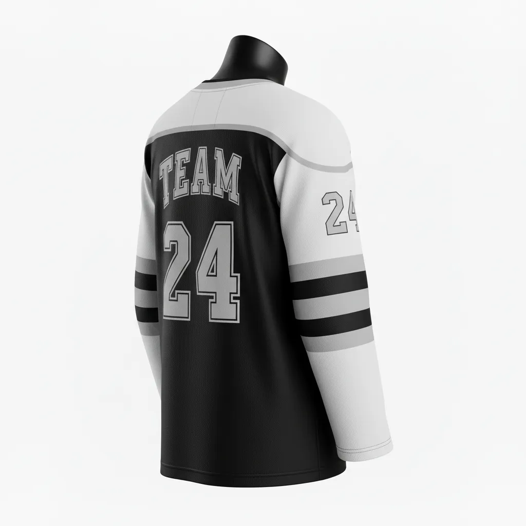 Custom Ice Hockey Practice Jersey - White - Practice - Back View - HAMCO Sports Inc.