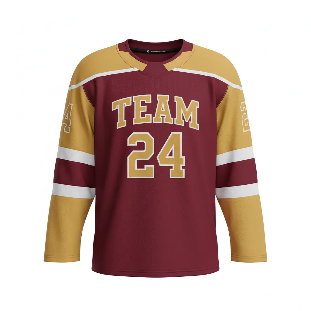 Custom Ice Hockey Practice Jersey - Gold - Practice - Front View - HAMCO Sports Inc.