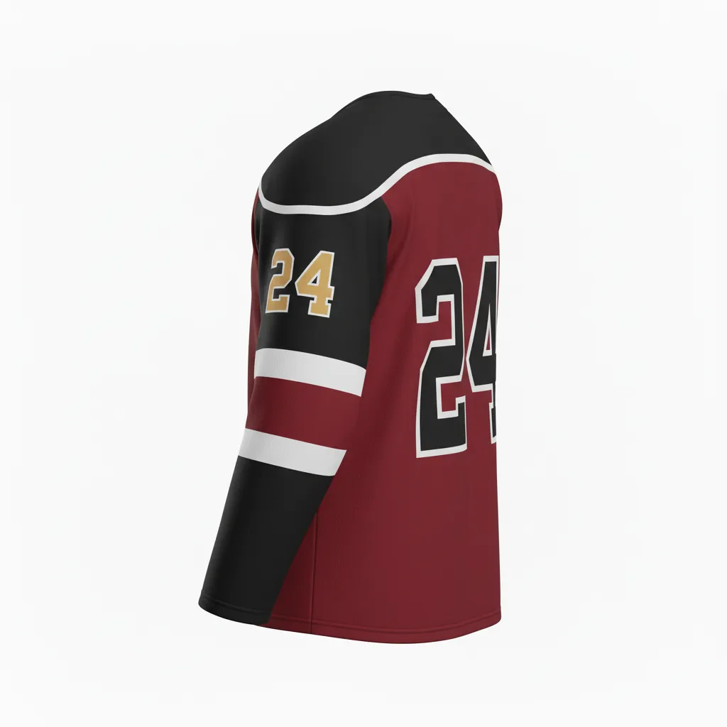 Custom Ice Hockey Practice Jersey - Black - Practice - Back View - HAMCO Sports Inc.