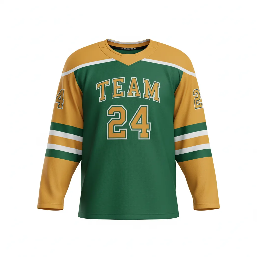 Custom Ice Hockey Practice Jersey - Gold - Practice - Front View - HAMCO Sports Inc.