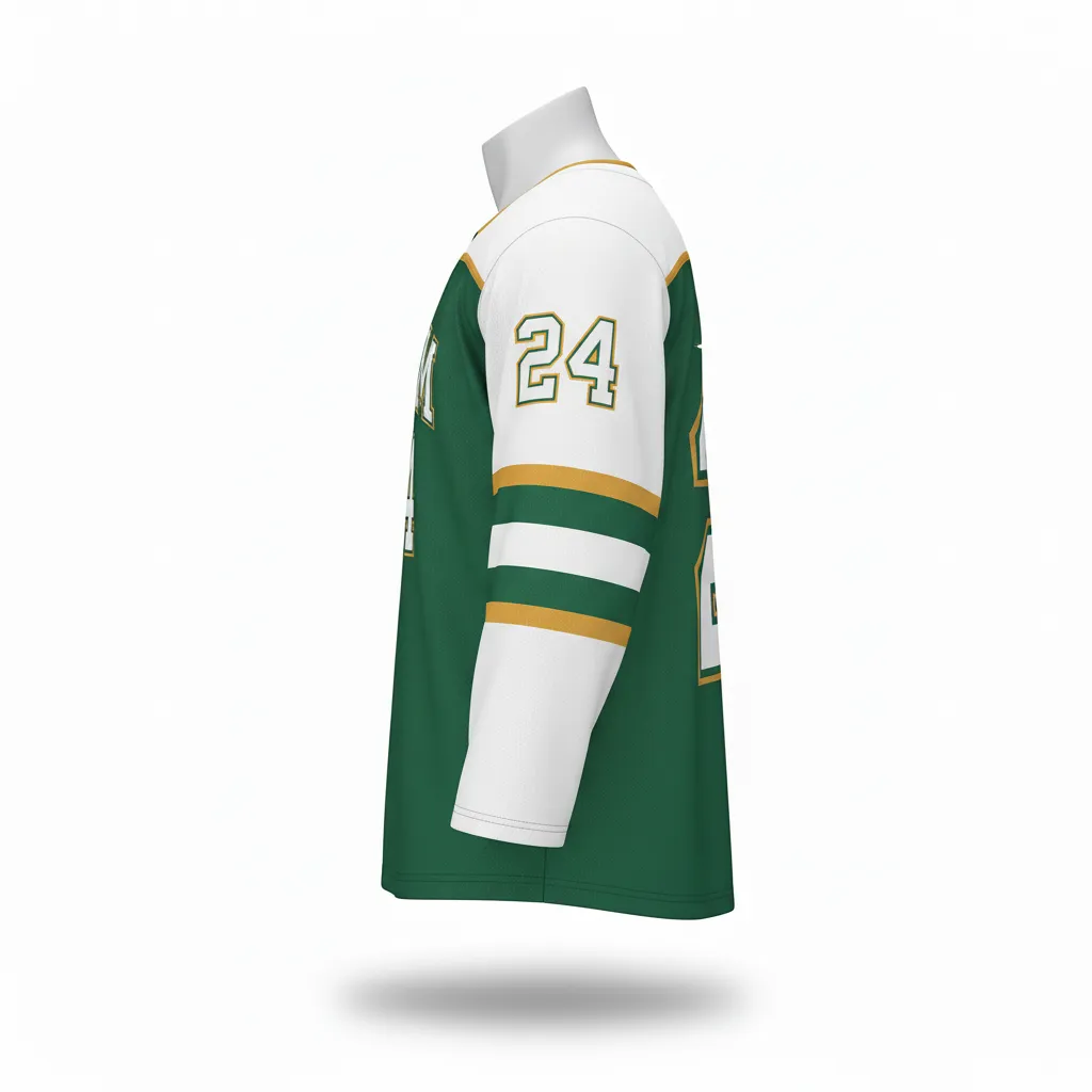 Custom Ice Hockey Practice Jersey - White - Practice - Side View - HAMCO Sports Inc.