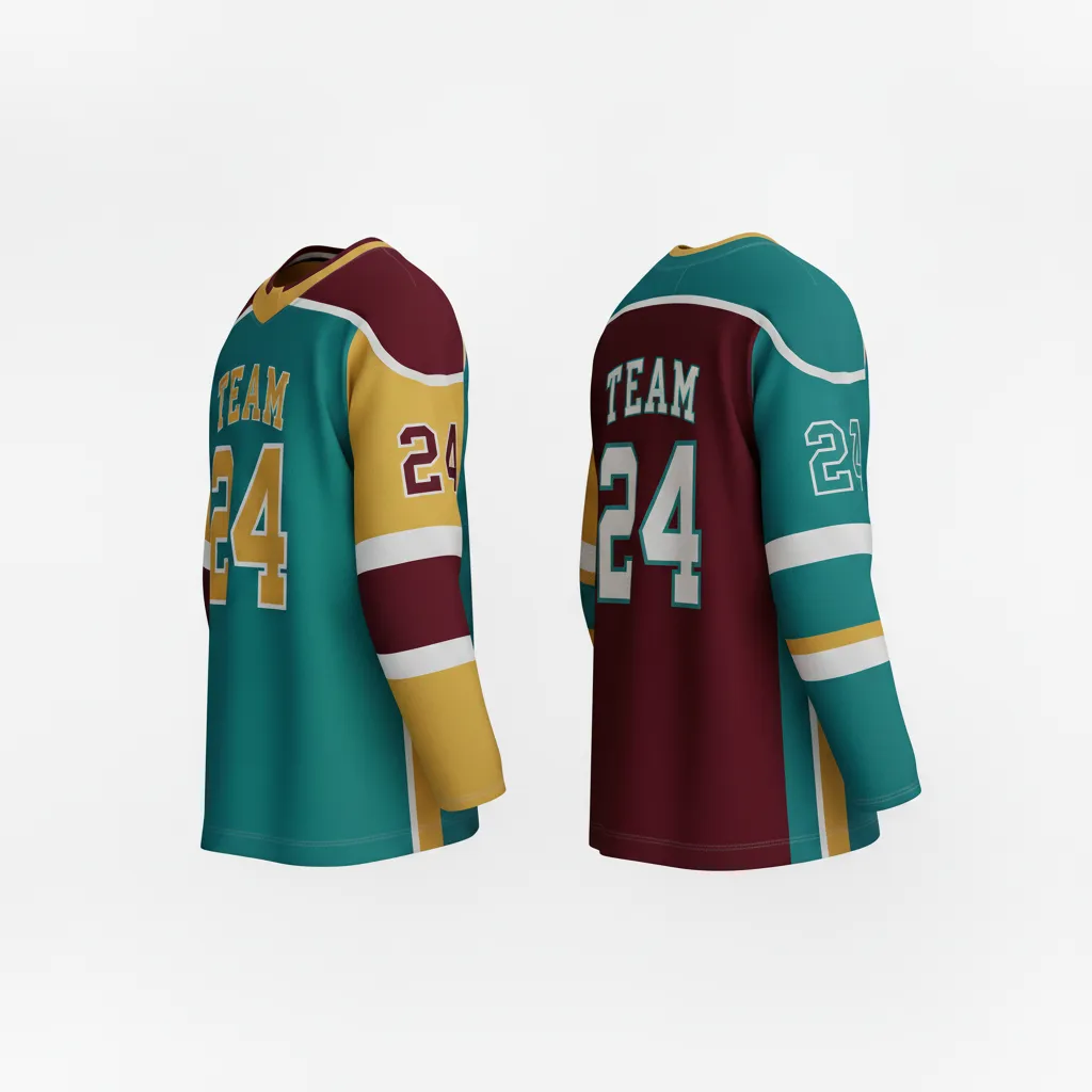 Custom Ice Hockey Reversible Hockey Jersey - Black - Cardinal - Back View - HAMCO Sports Inc.