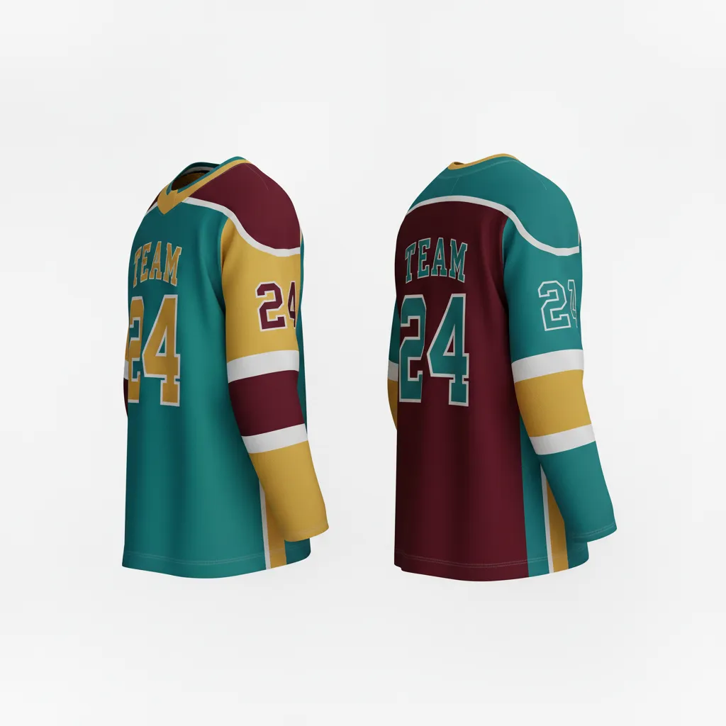 Custom Ice Hockey Reversible Hockey Jersey - Black - Cardinal - Side View - HAMCO Sports Inc.