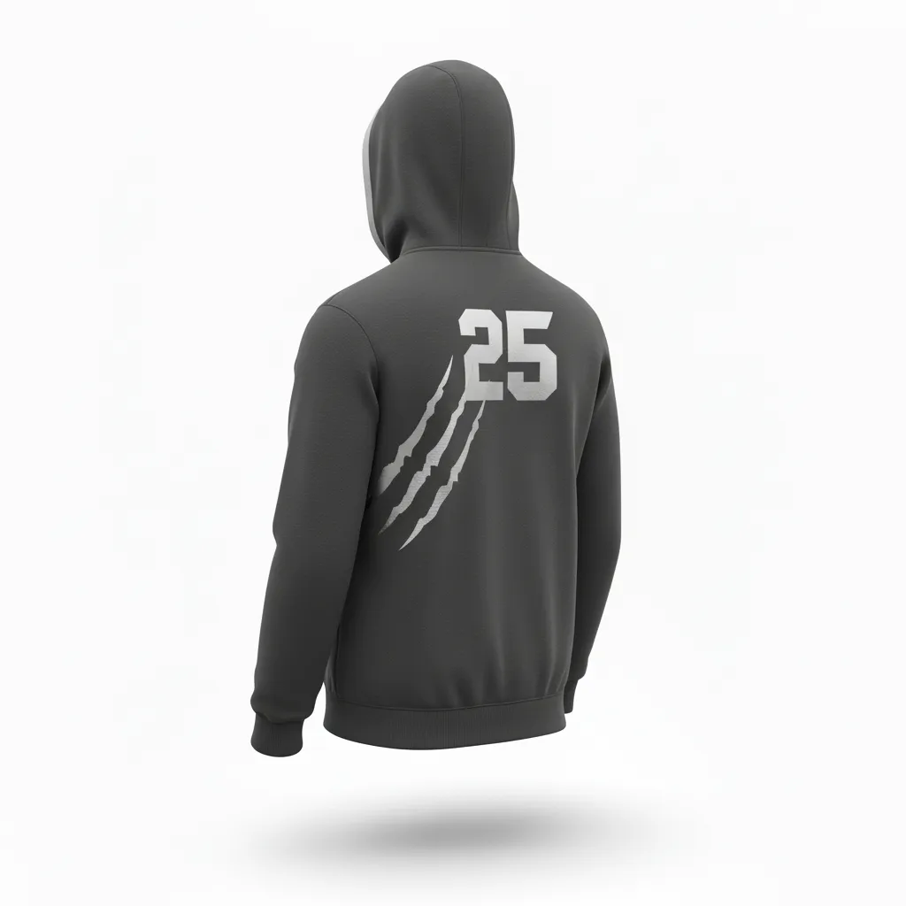 Custom Lacrosse Pullover Hoodie - Grey, Silver - Pullover Hoodie Charcoal Wolf Pack Hunt - Front View - HAMCO Sports Inc.