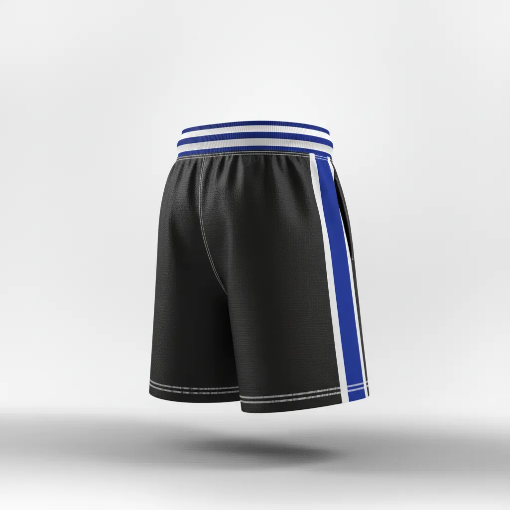 Custom Rugby Classic Rugby Shorts - Blue, White - Classic Rugby Shorts All Blacks Royal - Back View - HAMCO Sports Inc.