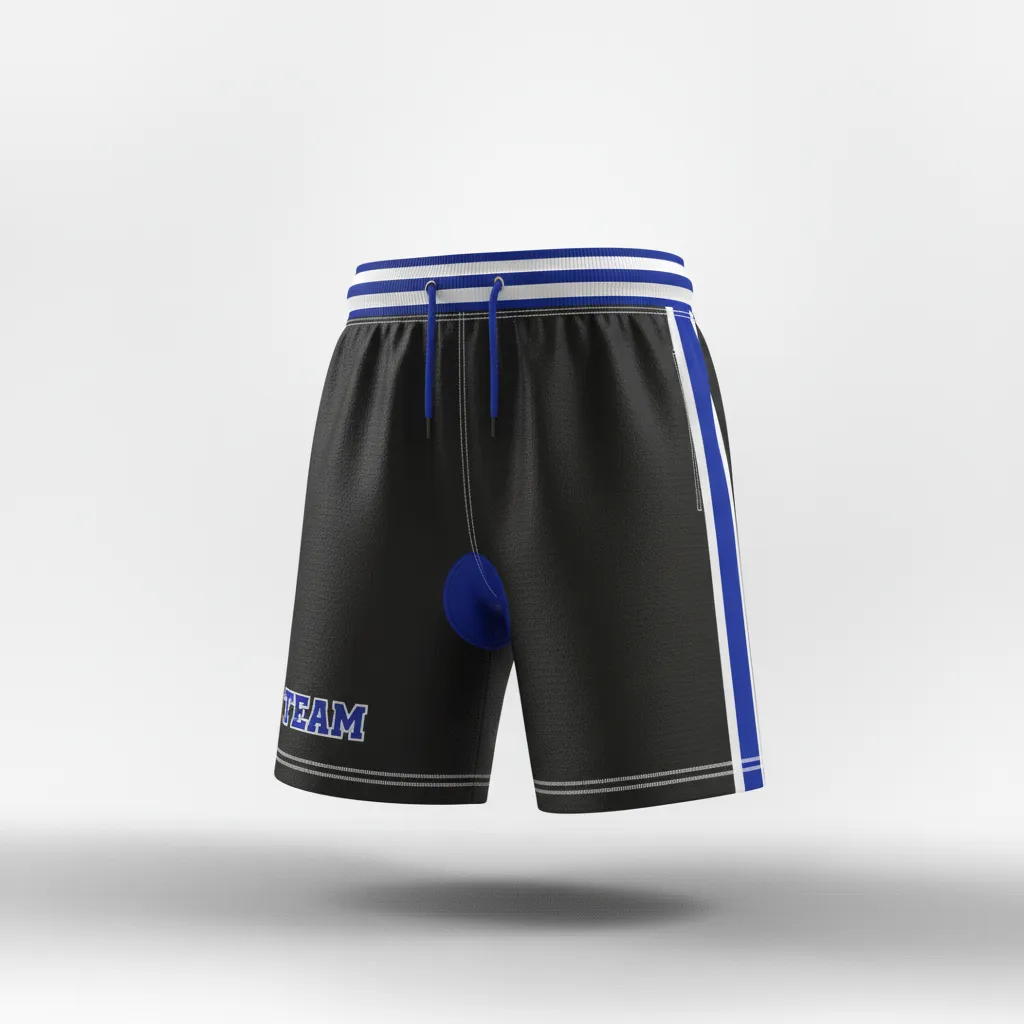Custom Rugby Classic Rugby Shorts - Blue, White - Classic Rugby Shorts All Blacks Royal - Front View - HAMCO Sports Inc.