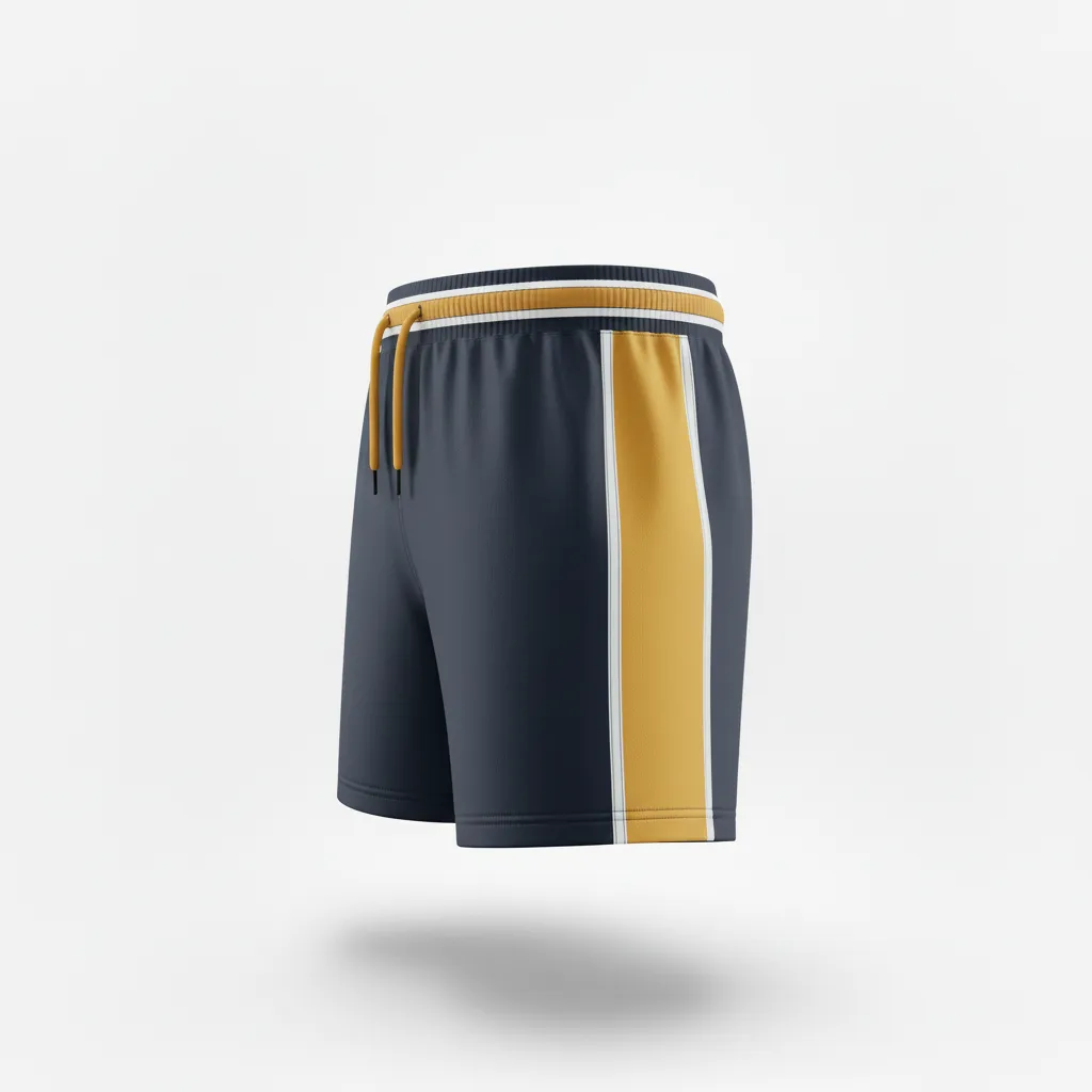 Custom Rugby Classic Rugby Shorts - Gold, White - Classic Rugby Shorts All Blacks Vegas - Back View - HAMCO Sports Inc.