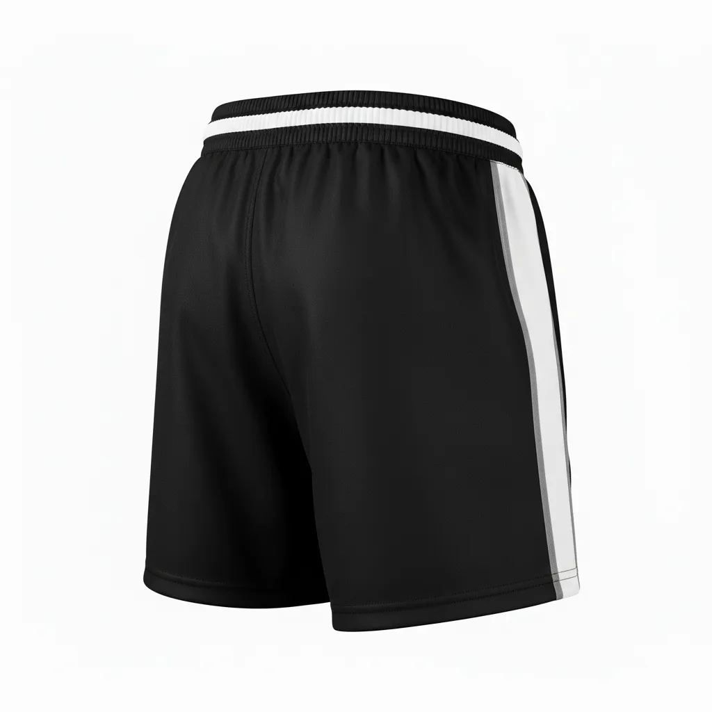 Custom Rugby Classic Rugby Shorts - White, Silver - Classic Rugby Shorts All Blacks - Back View - HAMCO Sports Inc.