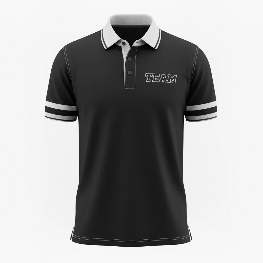 Custom Rugby Polo Shirt - Silver, White - Custom Rugby Polo Shirt All Blacks - Front View - HAMCO Sports Inc.