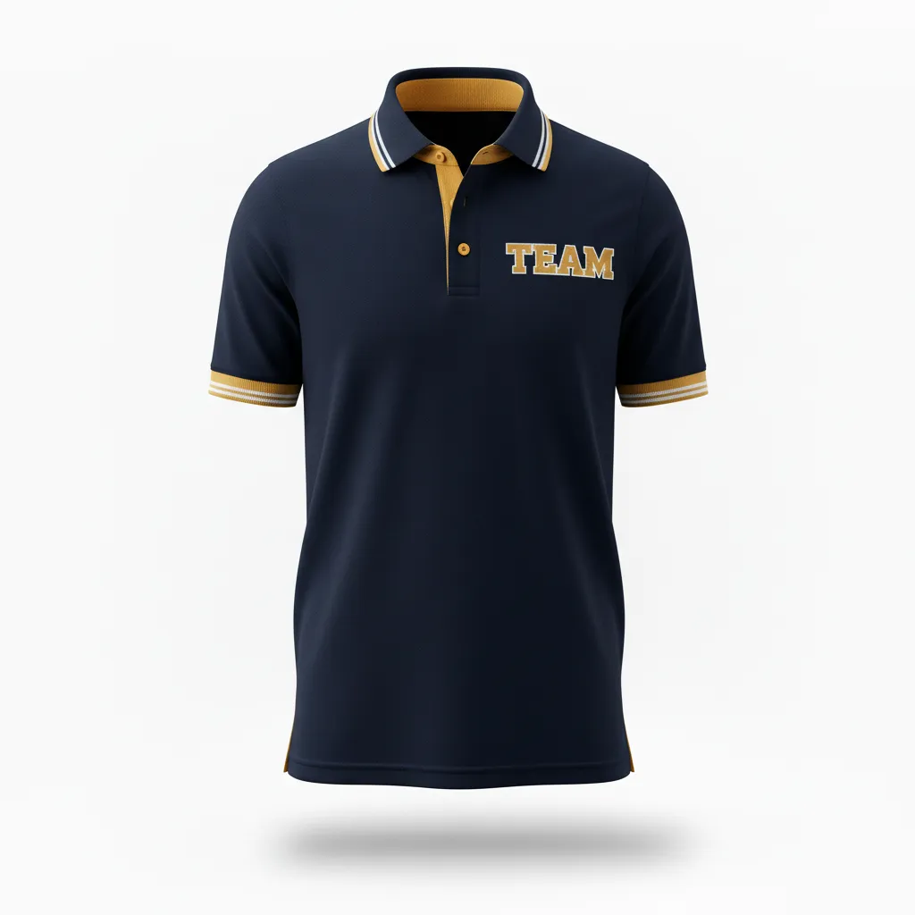 Custom Rugby Polo Shirt - Gold, White - Custom Rugby Polo Shirt All Blacks Vegas - Front View - HAMCO Sports Inc.