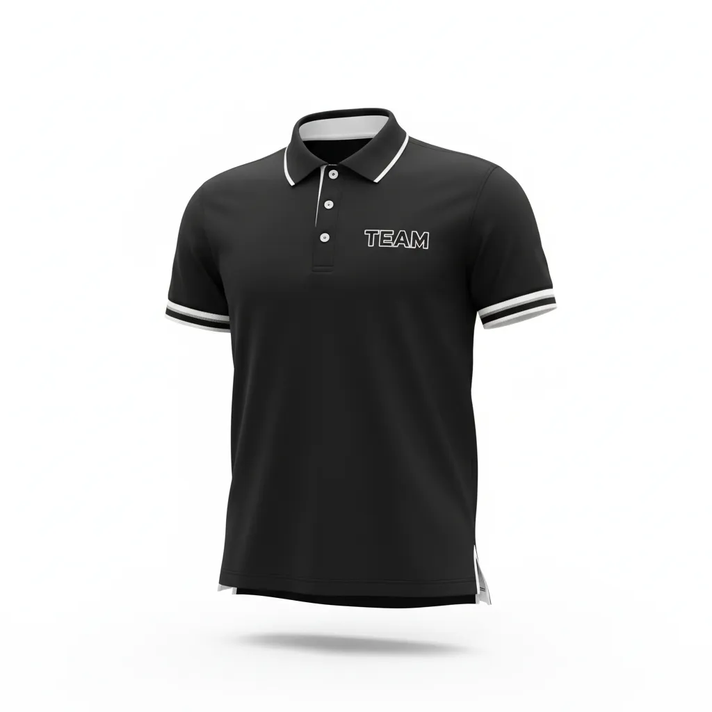Custom Rugby Polo Shirt - White, Silver - Custom Rugby Polo Shirt All Blacks - Front View - HAMCO Sports Inc.