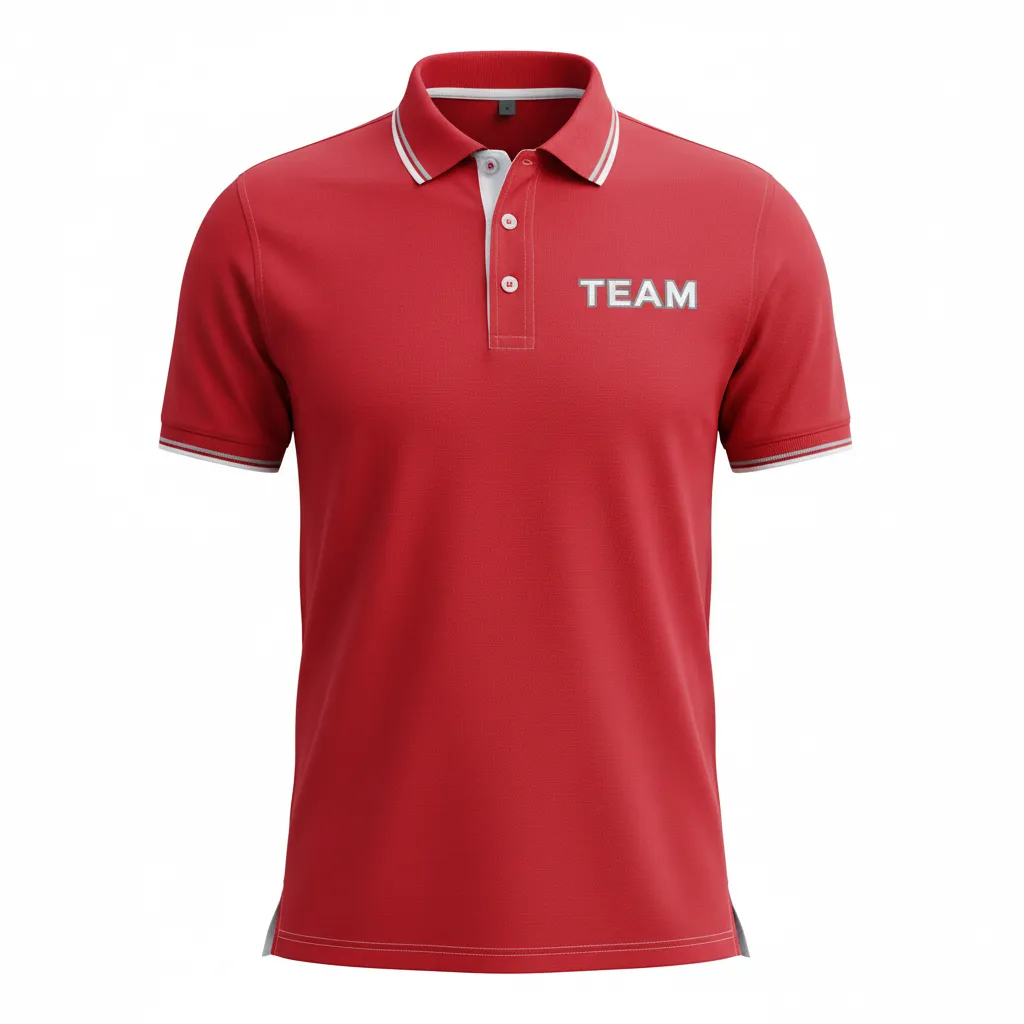 Custom Rugby Polo Shirt - White, Silver - Custom Rugby Polo Shirt Cardinal - Front View - HAMCO Sports Inc.