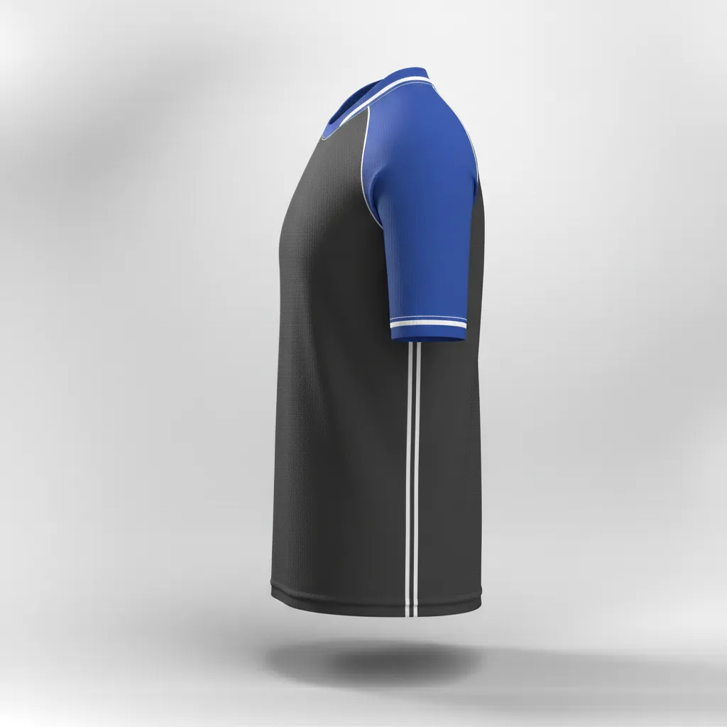 Custom Rugby Practice Jersey - Blue, White - Custom Rugby Practice Jersey All Blacks Royal - Back View - HAMCO Sports Inc.