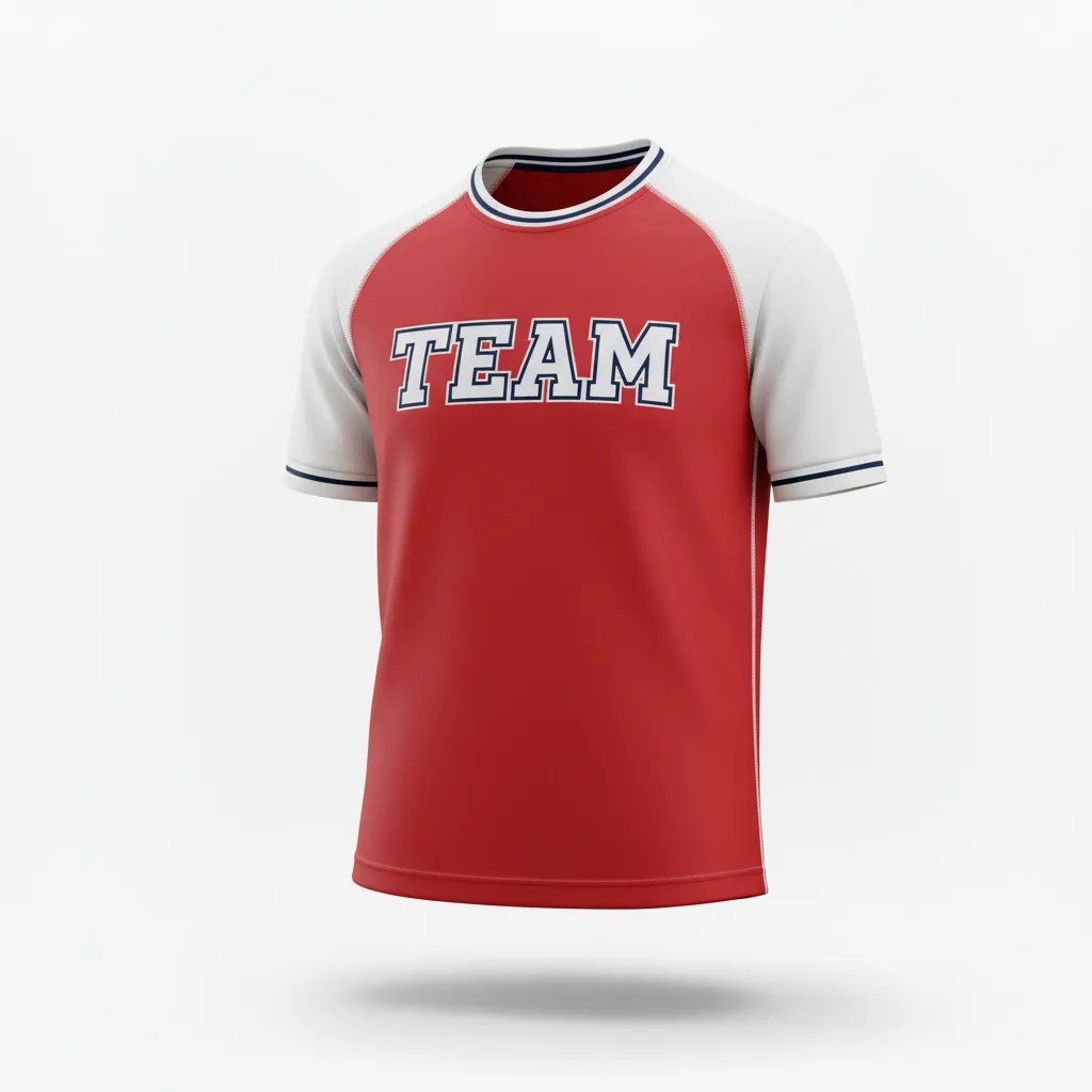 Custom Rugby Practice Jersey - Red, White, Navy - Custom Rugby Practice Jersey Athletic - Front View - HAMCO Sports Inc.