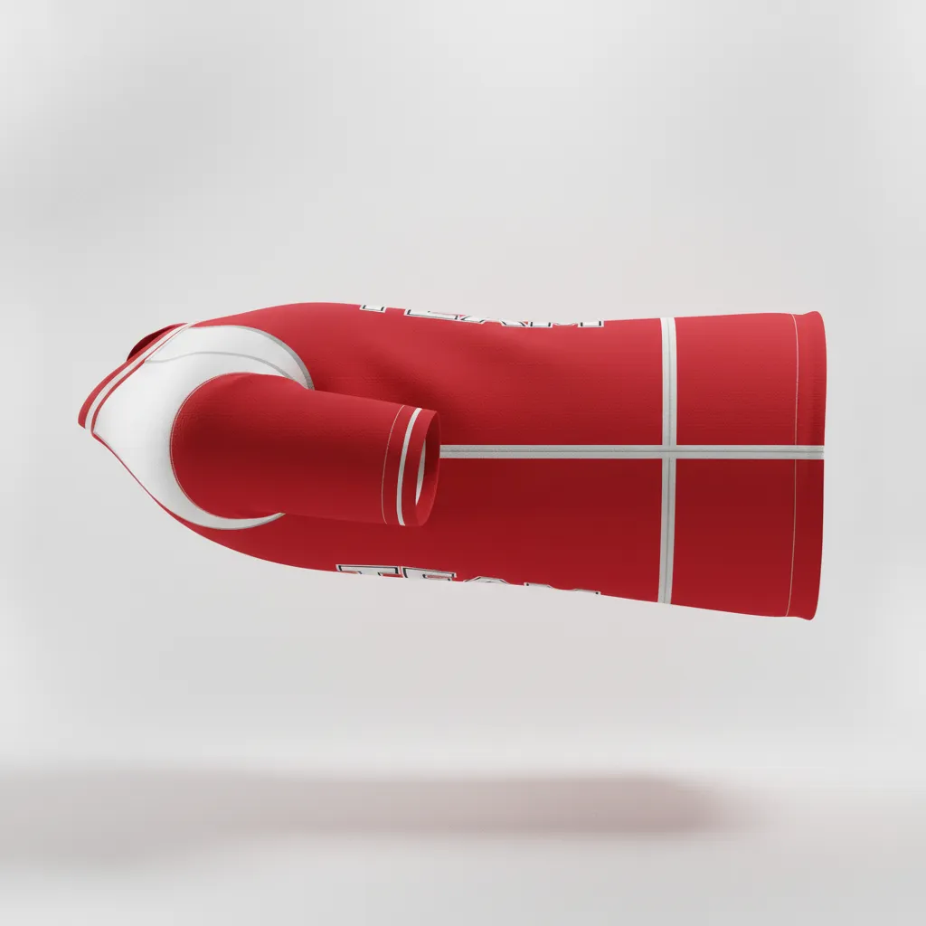 Custom Rugby Practice Jersey - White, Silver - Custom Rugby Practice Jersey Cardinal - Side View - HAMCO Sports Inc.