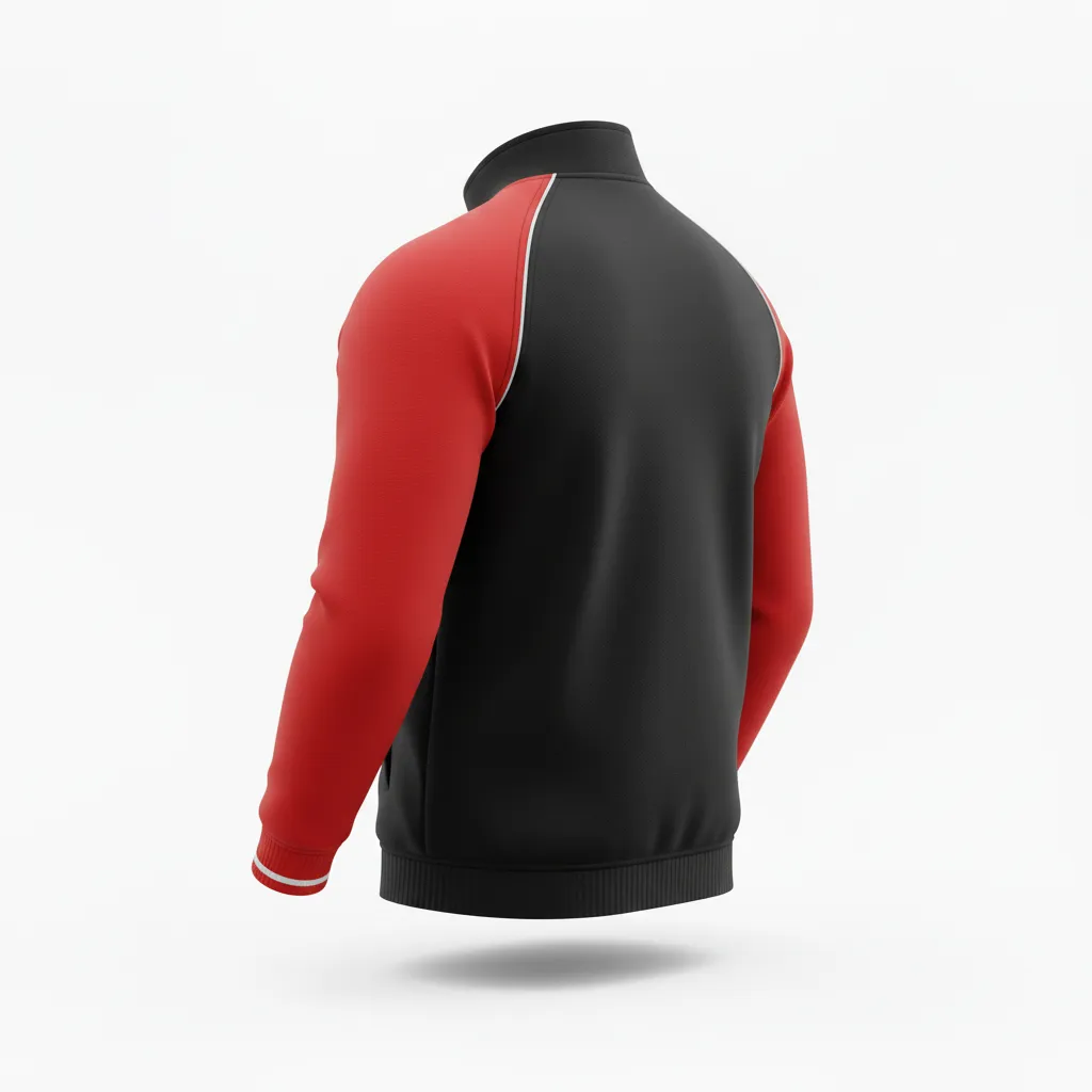 Custom Rugby Quarter Zipper Pullover - Silver, White - Custom Rugby Quarter Zipper Pullover All Blacks - Back View - HAMCO Sports Inc.