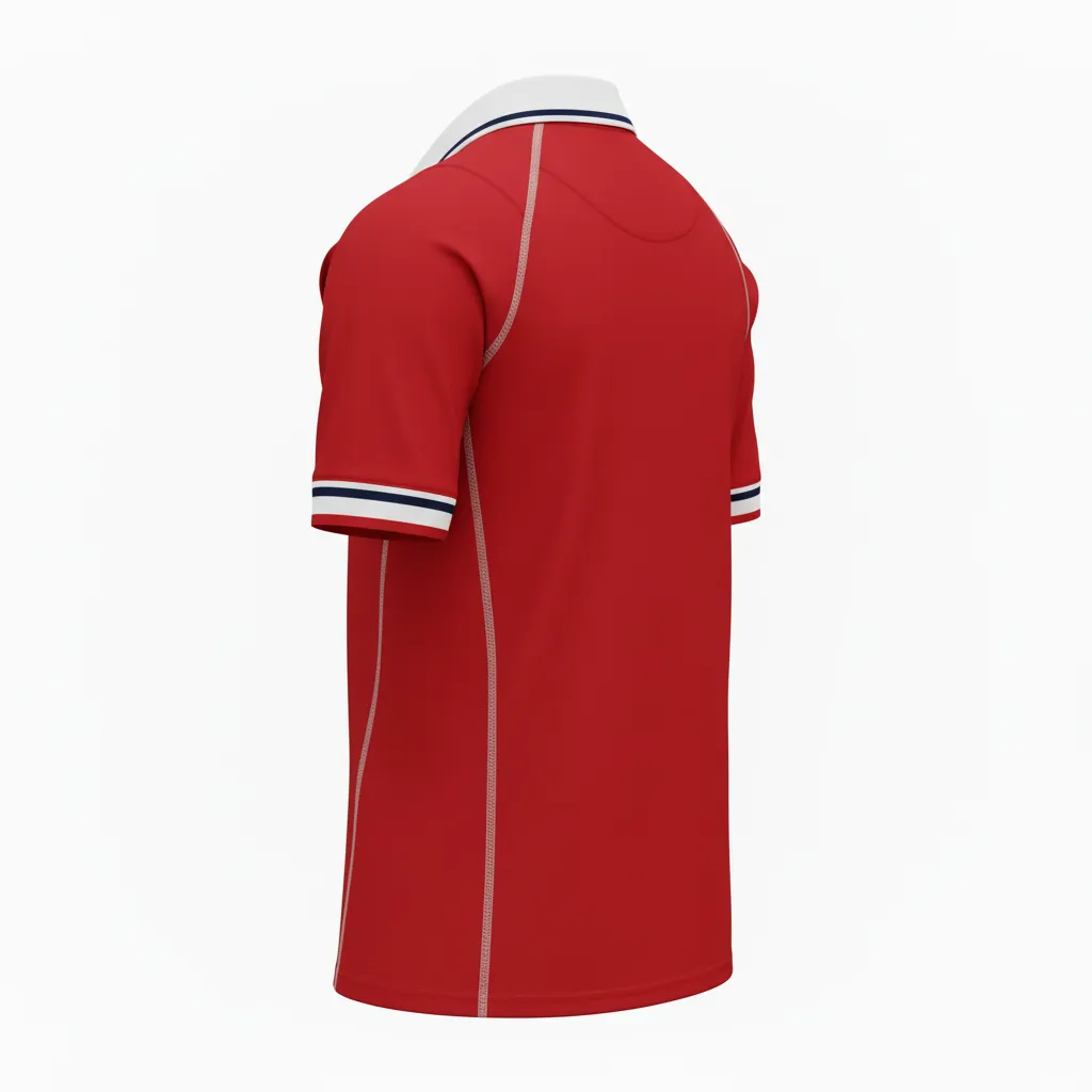 Custom Rugby Traditional Button Collar Jersey - Custom Design - Back View - HAMCO Sports Inc.