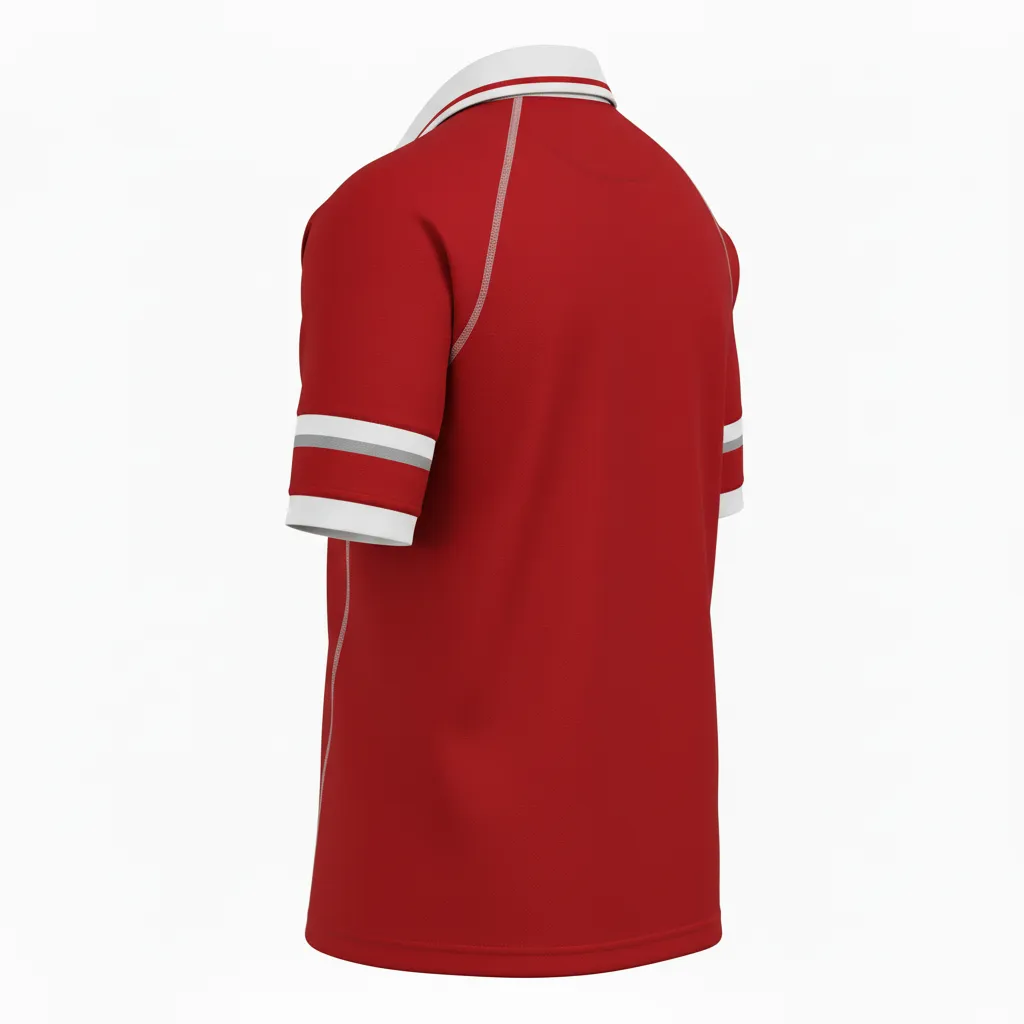 Custom Rugby Traditional Button Collar Jersey - Custom Design - Back View - HAMCO Sports Inc.