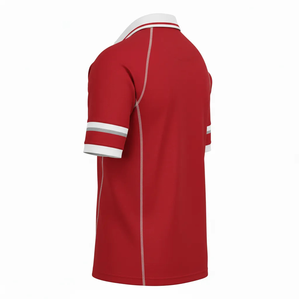 Custom Rugby Traditional Button Collar Jersey - Custom Design - Back View - HAMCO Sports Inc.