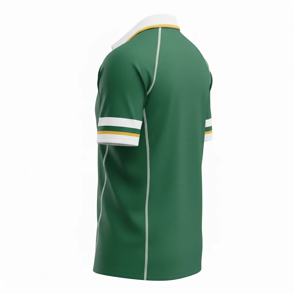 Custom Rugby Traditional Button Collar Jersey - Custom Design - Back View - HAMCO Sports Inc.