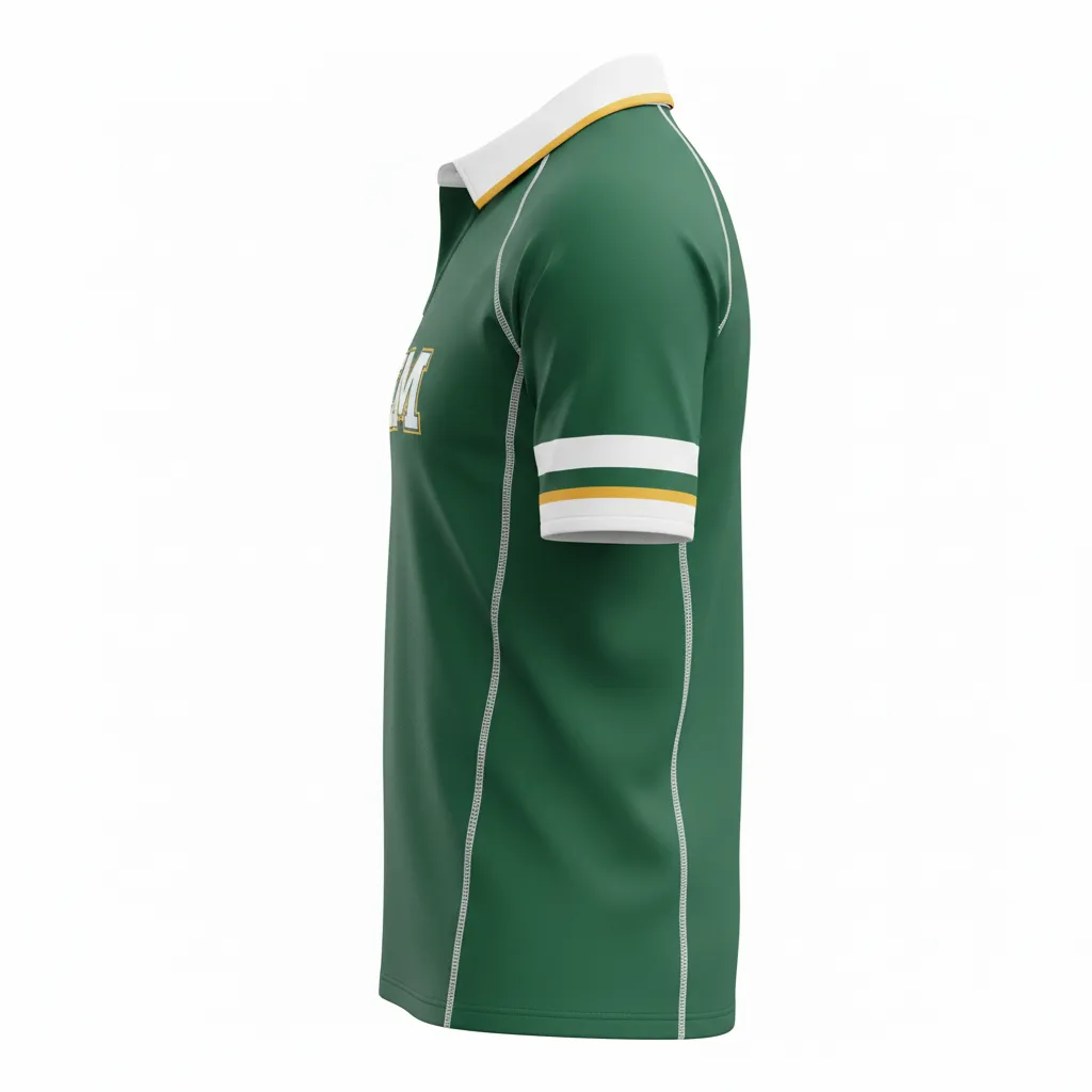 Custom Rugby Traditional Button Collar Jersey - Custom Design - Side View - HAMCO Sports Inc.