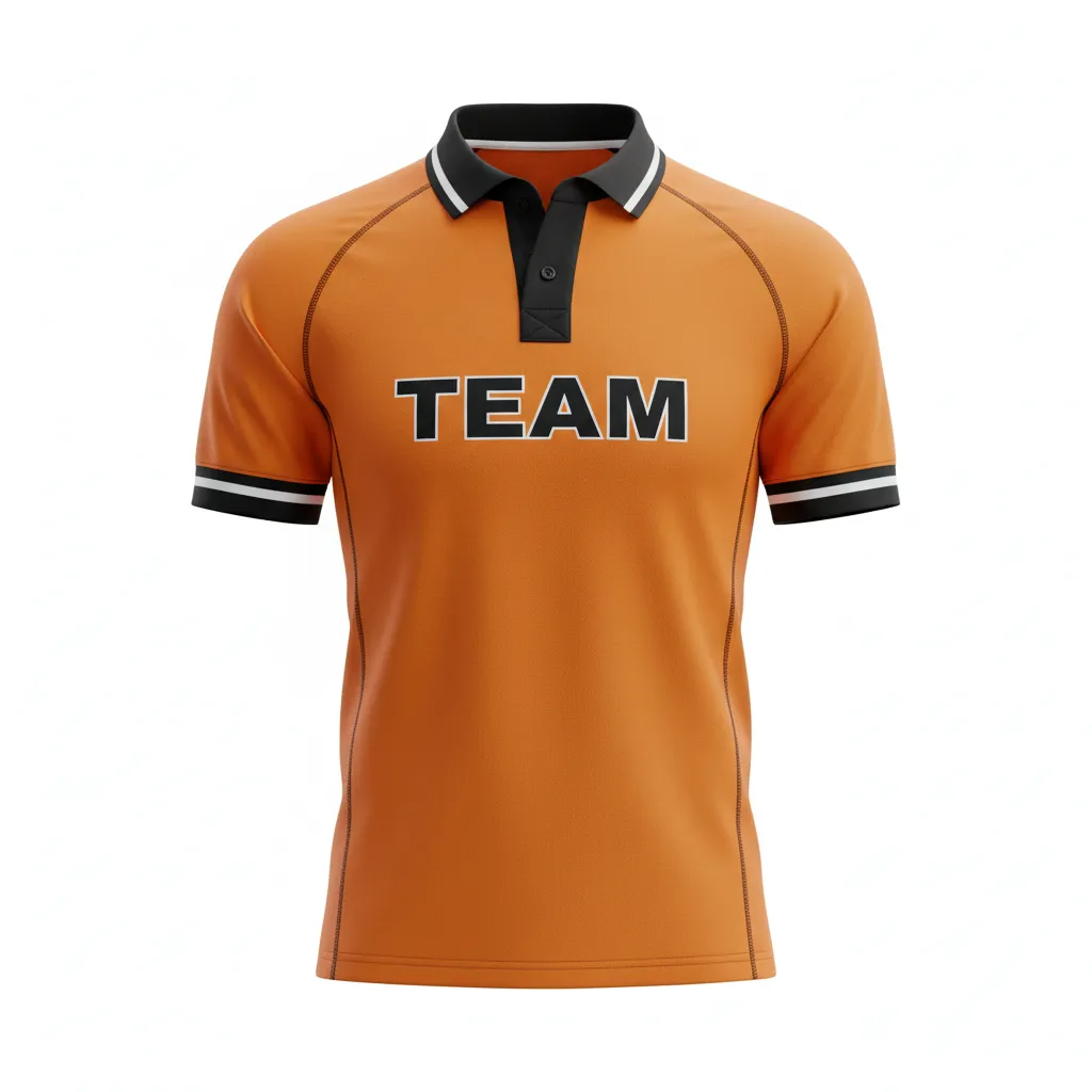 Custom Rugby Traditional Button Collar Jersey - Custom Design - Front View - HAMCO Sports Inc.