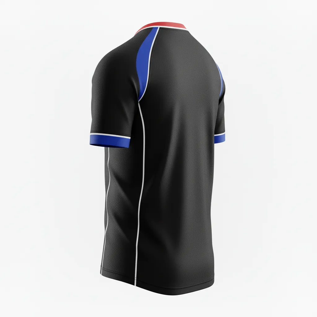 Custom Rugby V Neck Rugby Jersey - Blue, White - Custom Rugby V Neck Rugby Jersey All Blacks Royal - Back View - HAMCO Sports Inc.