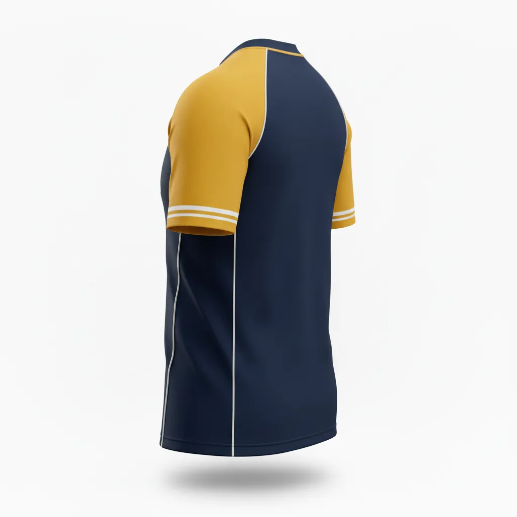 Custom Rugby V Neck Rugby Jersey - Gold, White - Custom Rugby V Neck Rugby Jersey All Blacks Vegas - Back View - HAMCO Sports Inc.