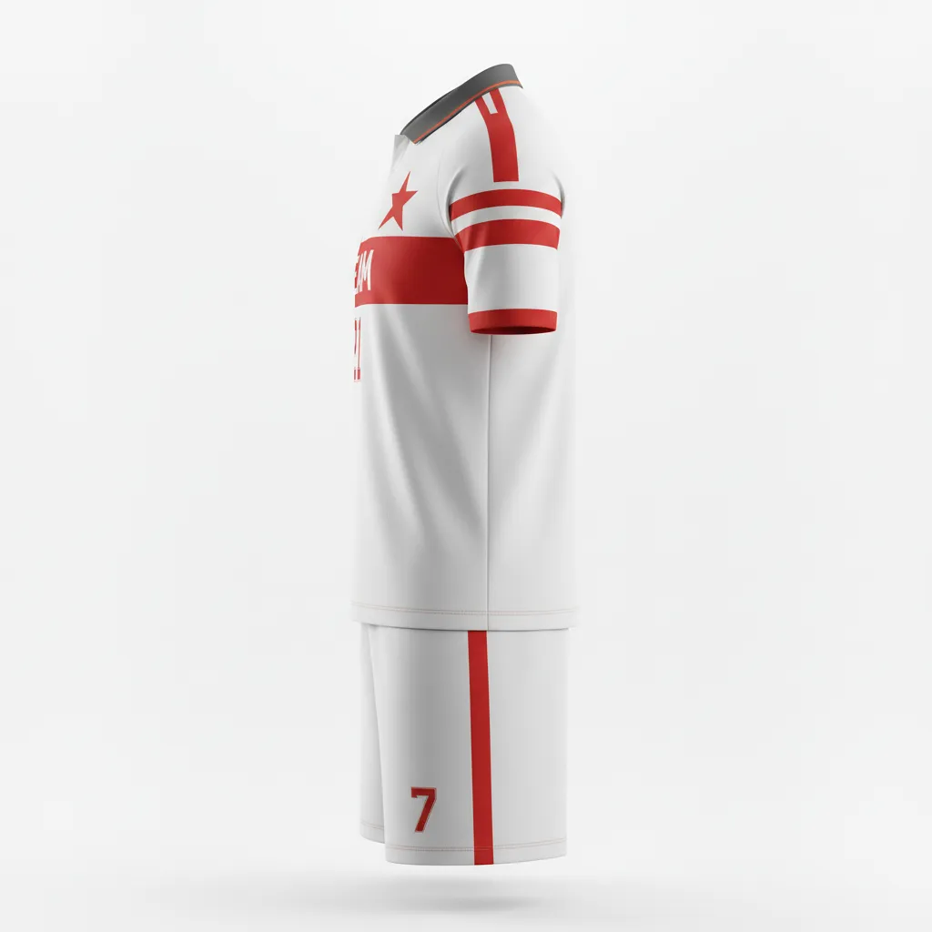 Custom Soccer Collard Soccer Uniform - Black, Gold, White - Collared Uniform Vegas - Side View - HAMCO Sports Inc.