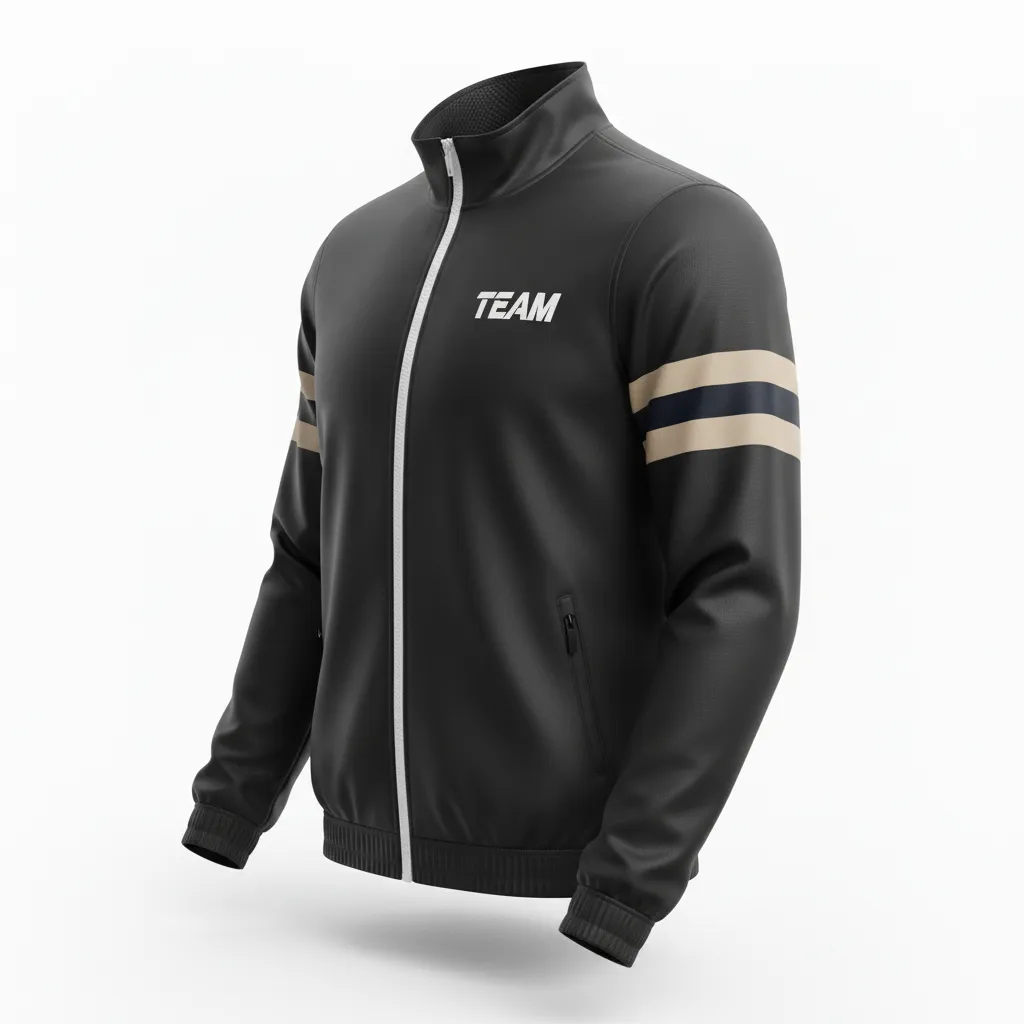 Custom Soccer Lightweight Rain Jacket - Black, White - Windbreaker - Front View - HAMCO Sports Inc.