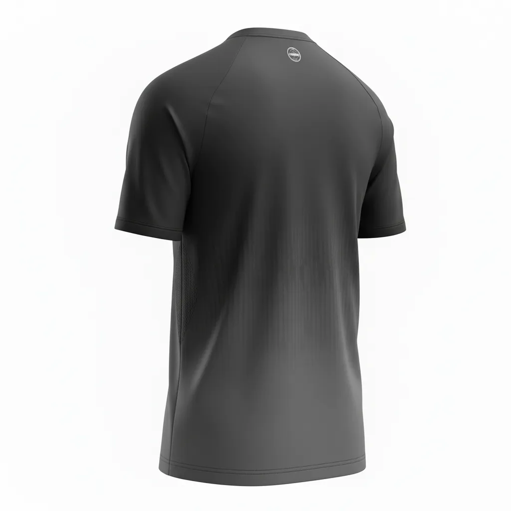 Custom Soccer Long Sleeve Training Jersey - Black, Grey - Training Jersey Gradient - Back View - HAMCO Sports Inc.