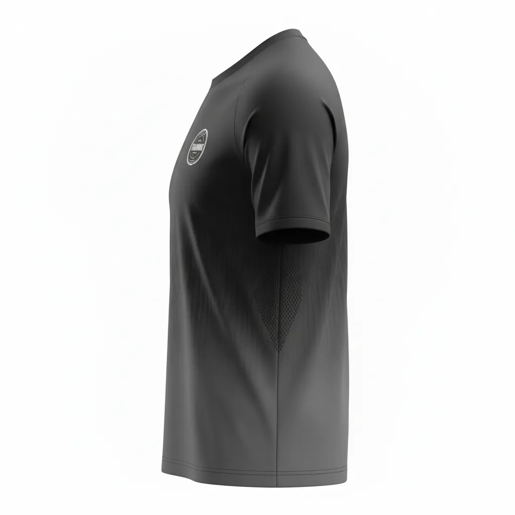 Custom Soccer Long Sleeve Training Jersey - Black, Grey - Training Jersey Gradient - Side View - HAMCO Sports Inc.