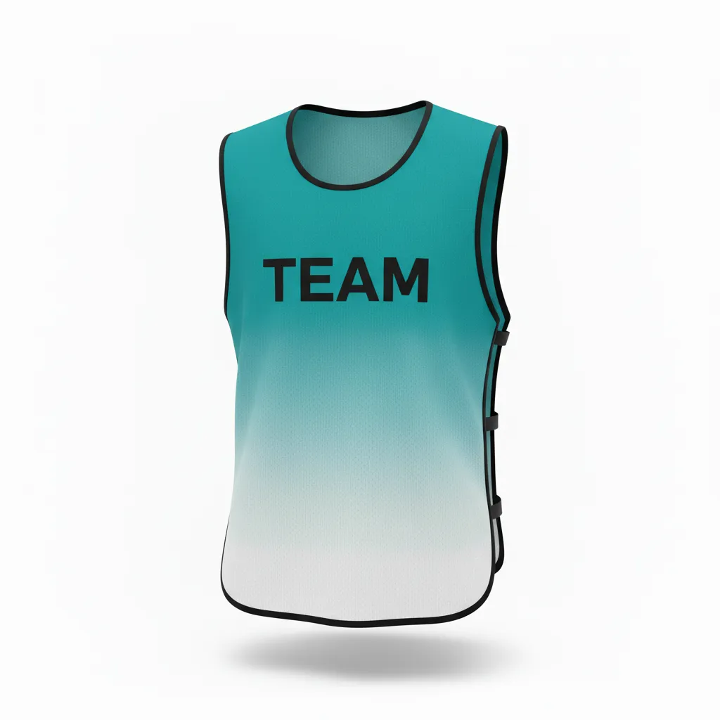 Custom Soccer Warmup Bib - Black, White - Training Bib Split - Front View - HAMCO Sports Inc.