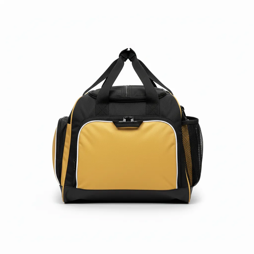 Custom Softball Backpack - Custom Design - Blackgoldwhite - Back View - HAMCO Sports Inc.