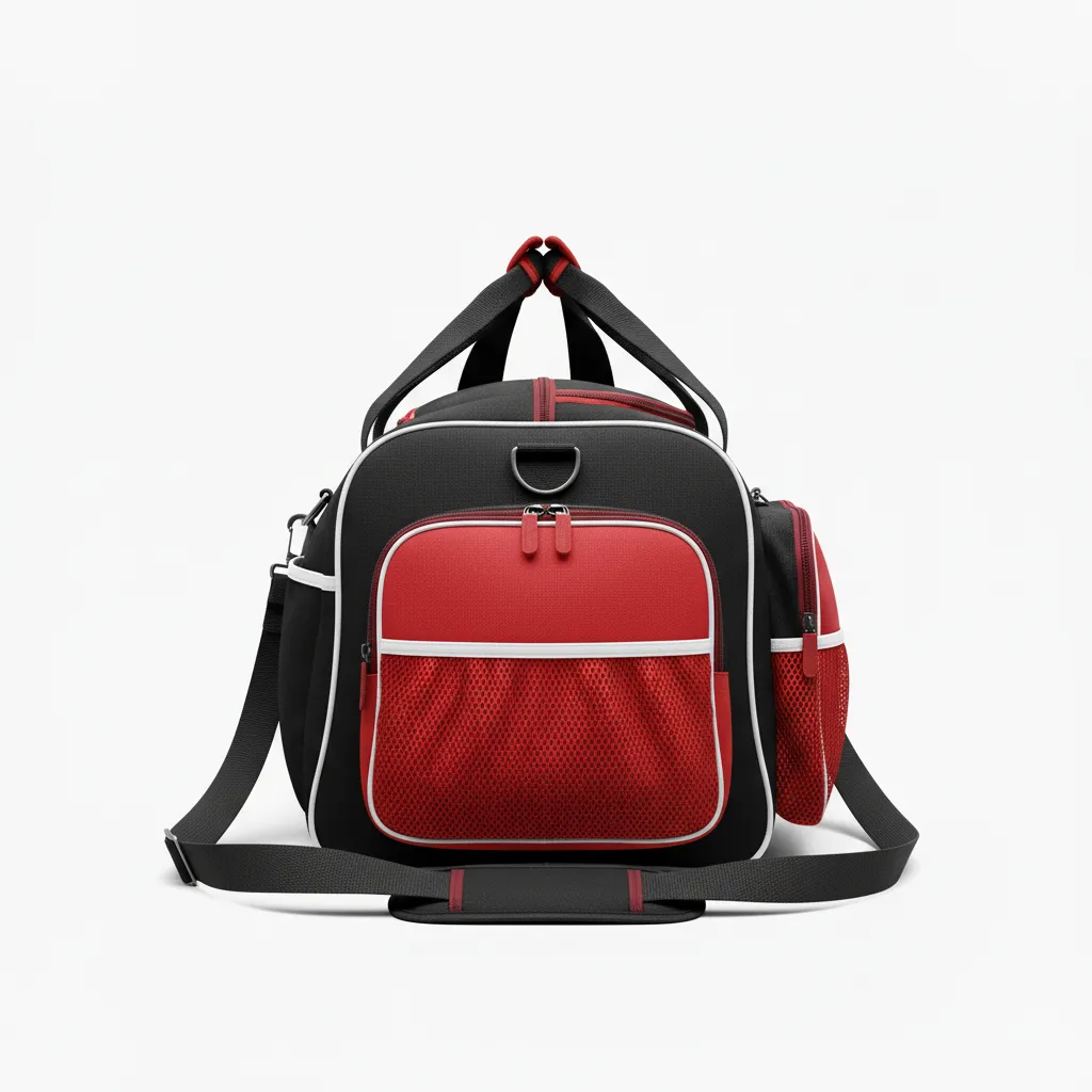 Custom Softball Backpack - Custom Design - Blackredwhite - Side View - HAMCO Sports Inc.