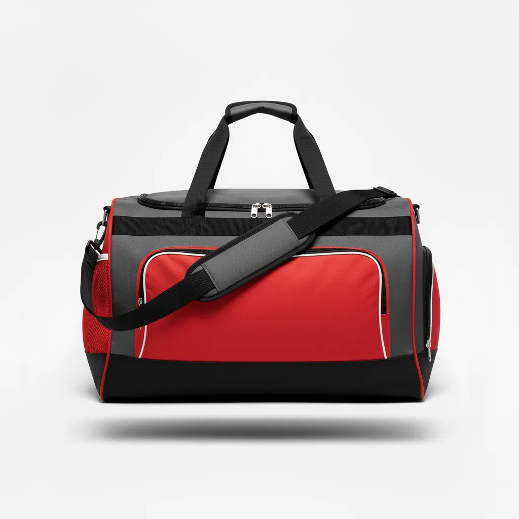 Custom Softball Backpack - Custom Design - Charcoalredwhite - Side View - HAMCO Sports Inc.