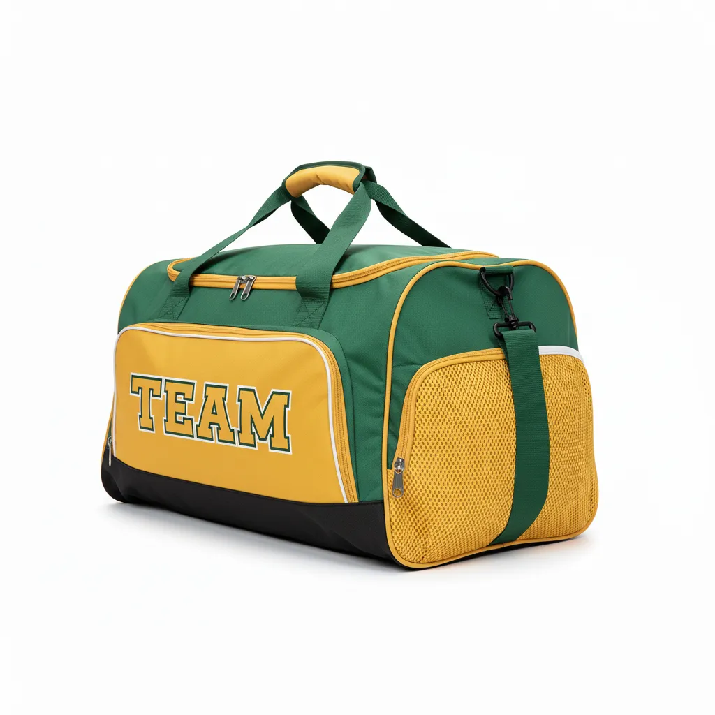 Custom Softball Backpack - Custom Design - Forestgoldwhite - Side View - HAMCO Sports Inc.