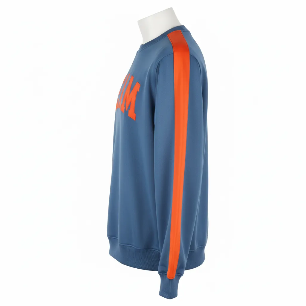 Custom Softball Crewneck Sweatshirts - Custom Design - Basketball Crewneck Sweatshirt - Side View - HAMCO Sports Inc.