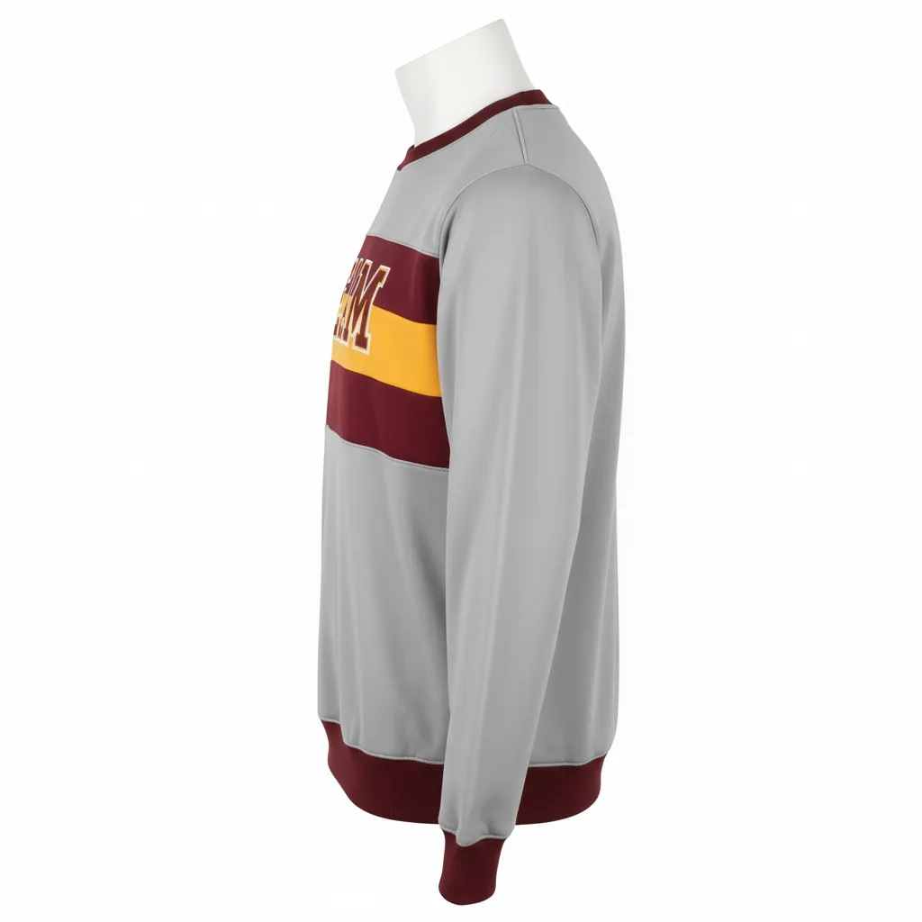 Custom Softball Crewneck Sweatshirts - Custom Design - Basketball Crewneck Sweatshirts - Side View - HAMCO Sports Inc.