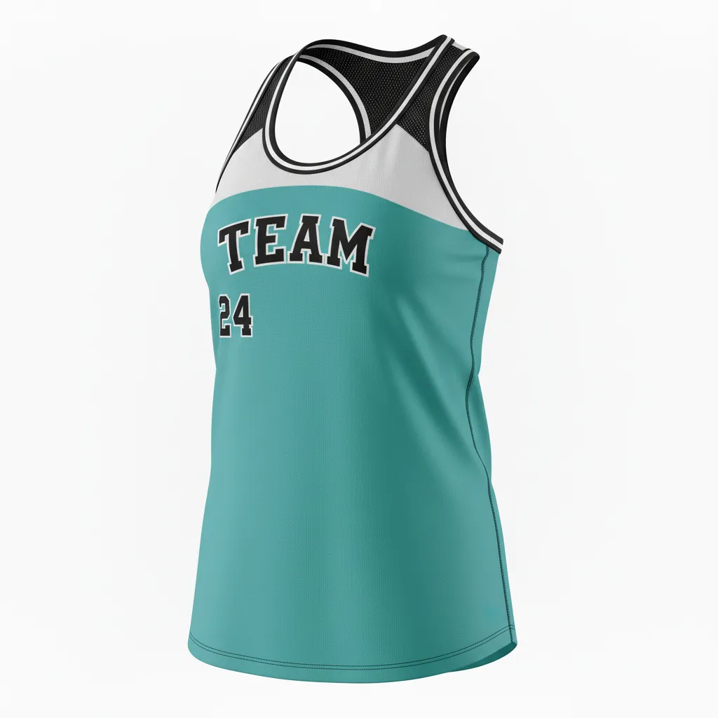 Custom Softball Performance Tank Top - Custom Design - Columbiablackwhite - Front View - HAMCO Sports Inc.