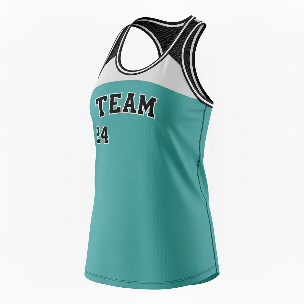 Custom Softball Performance Tank Top - Custom Design - Columbiablackwhite - Side View - HAMCO Sports Inc.