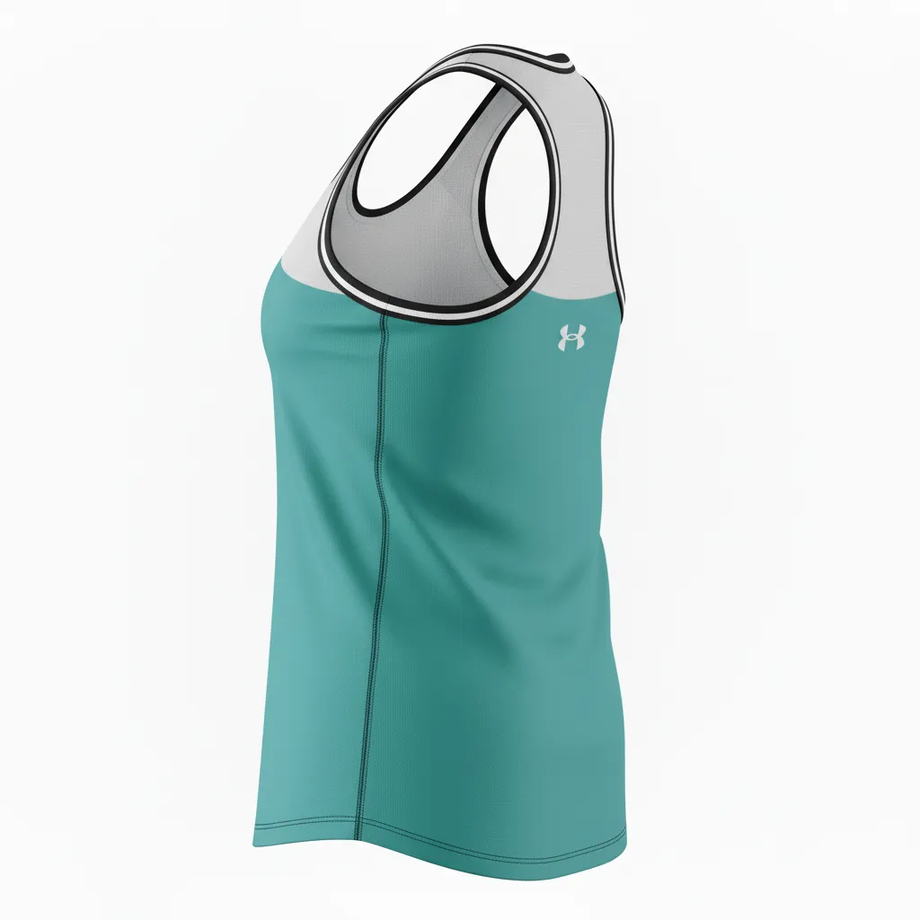 Custom Softball Performance Tank Top - Custom Design - Columbiawhitenavy - Back View - HAMCO Sports Inc.