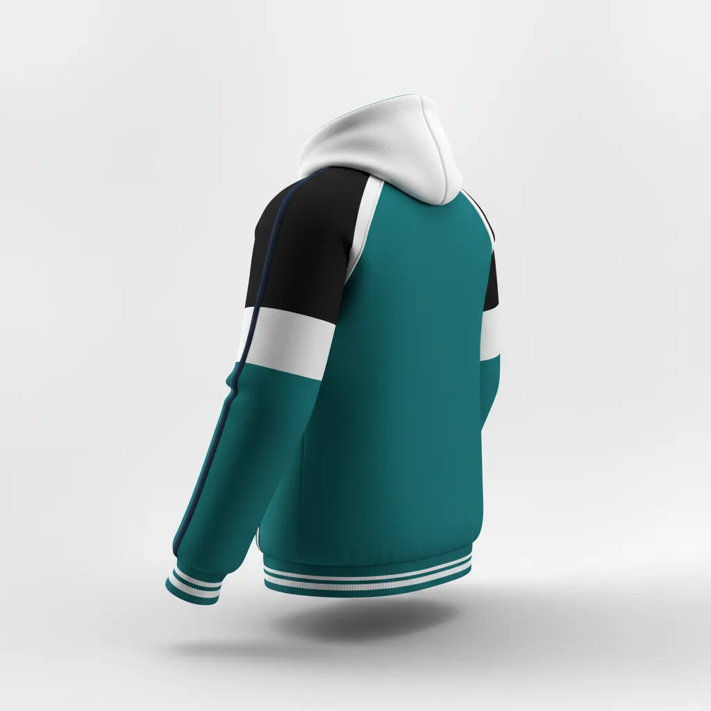 Custom Softball Pullover Hoodie - Custom Design - Columbiawhitenavy - Back View - HAMCO Sports Inc.