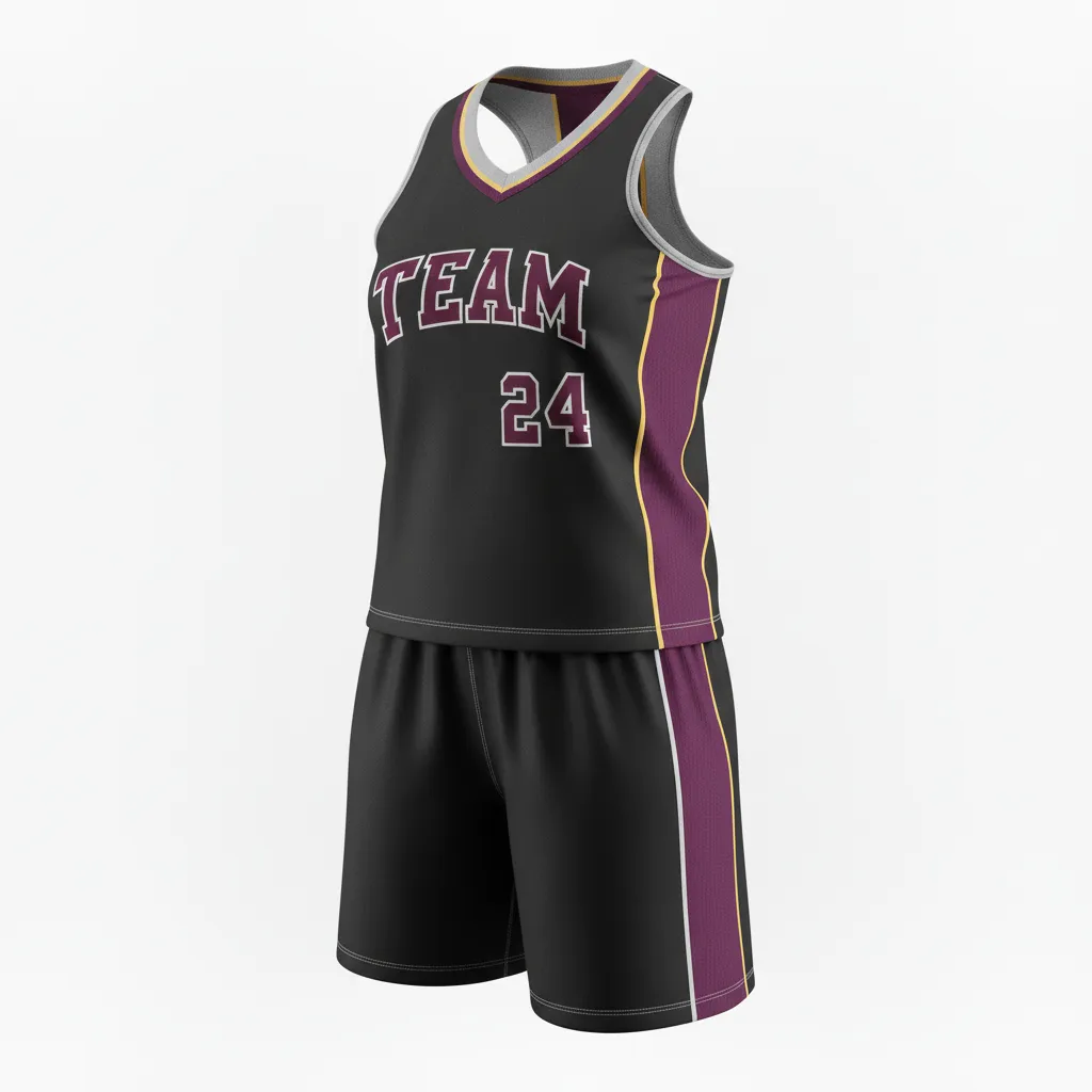 Custom Softball Racerback Softball Uniform - Custom Design - Blackredwhite - Front View - HAMCO Sports Inc.