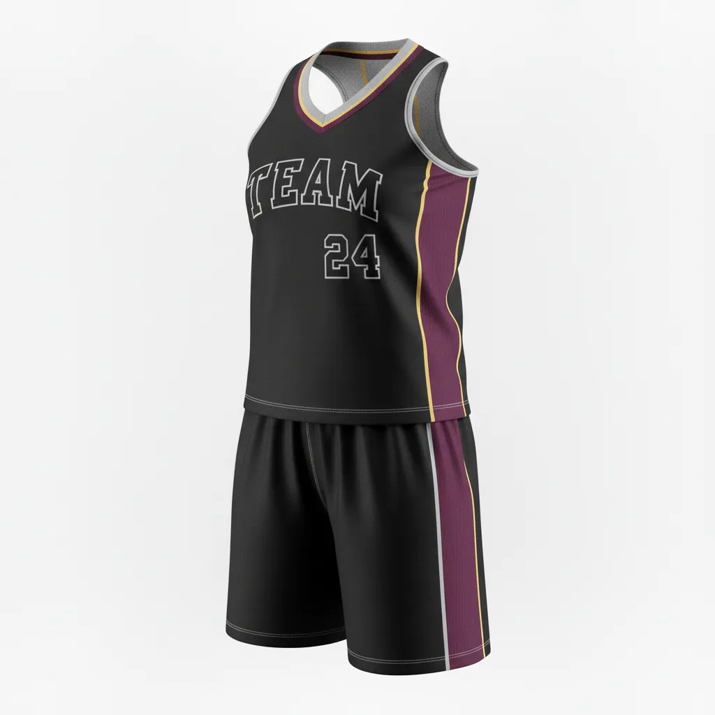 Custom Softball Racerback Softball Uniform - Custom Design - Blacksilverwhite - Front View - HAMCO Sports Inc.