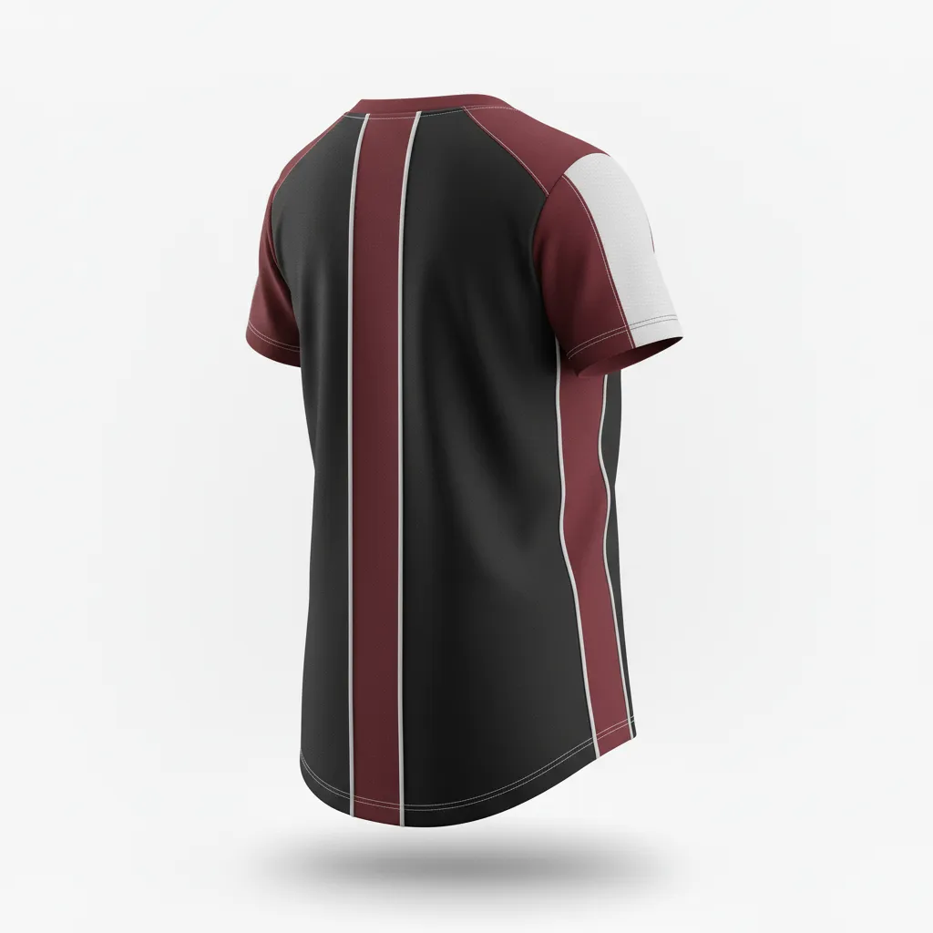 Custom Softball Short Sleeve T Shirt - Custom Design - Blackredwhite - Back View - HAMCO Sports Inc.